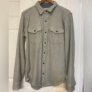 Casual Men's Button-Up Jacket Shirt - Gray